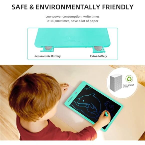 LCD Writing Tablet 10 Inch Colorful Drawing Pad for Kids Erasable Reusable - Picture 4 of 7